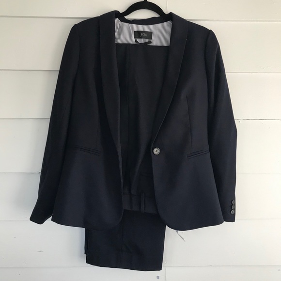 NWT J. Crew SUIT NAVY  Wool Parke Blazer & pants - Picture 4 of 10